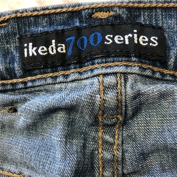 Ikeda 700 Series Denim High Rise Straight Leg Medium Wash Jeans Size 28 - Picture 6 of 12